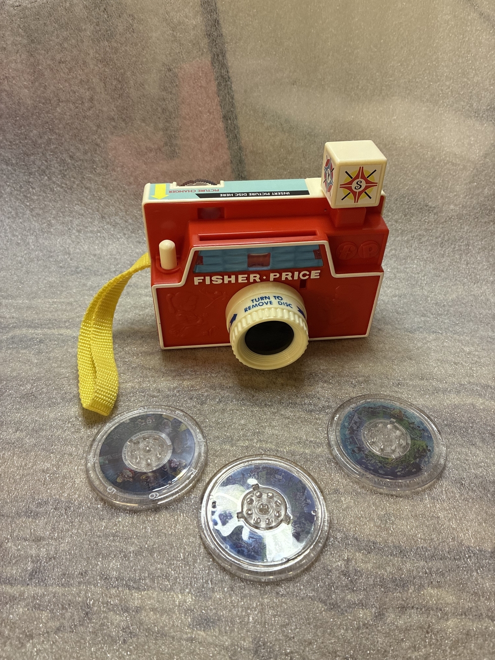 Fisher-Price Red Retro Kids Toy Camera with Yellow Strap